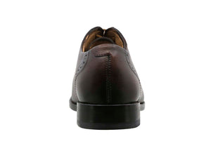 Zapato Bostoniano Suela De Cuero Triples Firenze 36151 Caoba Hombre