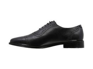 Zapato Bostoniano Suela De Cuero Triples Firenze 36151 Negro Hombre